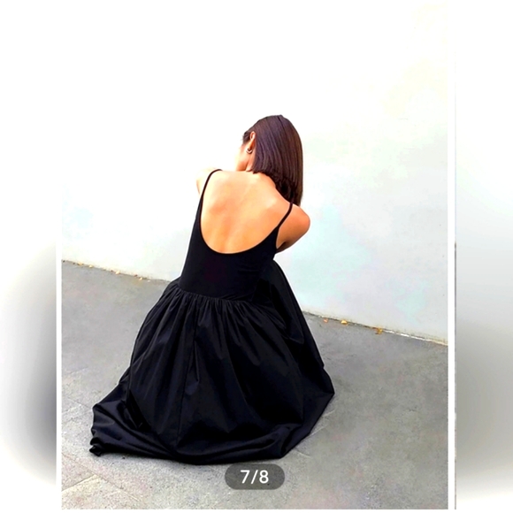 Commense Dresses & Skirts - NWT Commense Patchwork Pockets Midi Dress in Black Size Medium